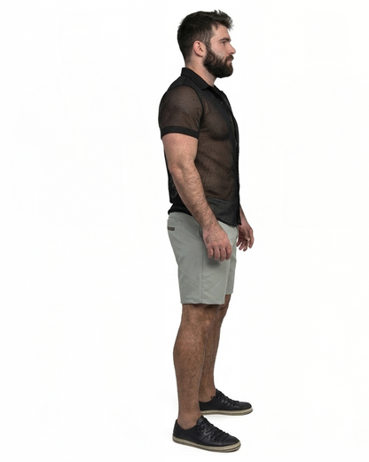 CAMISA RESORT MESH BÚZIOS All Black