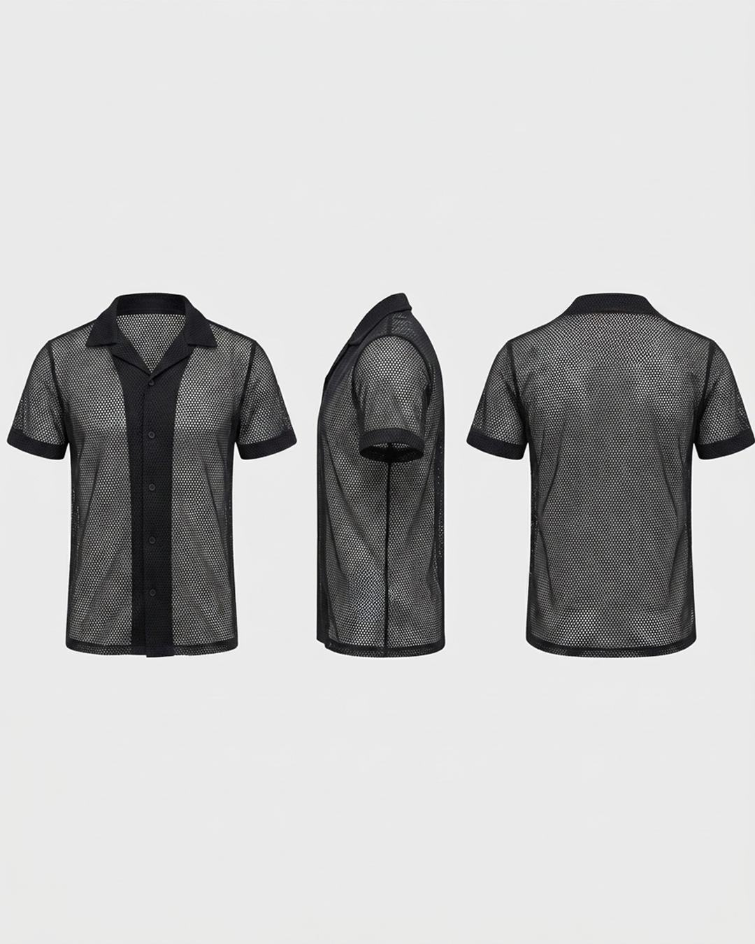 CAMISA RESORT MESH BÚZIOS All Black