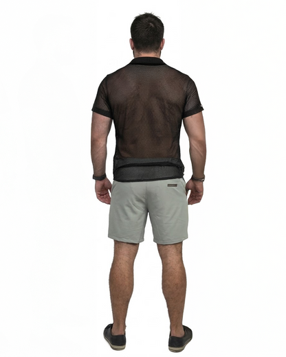 CAMISA RESORT MESH BÚZIOS All Black