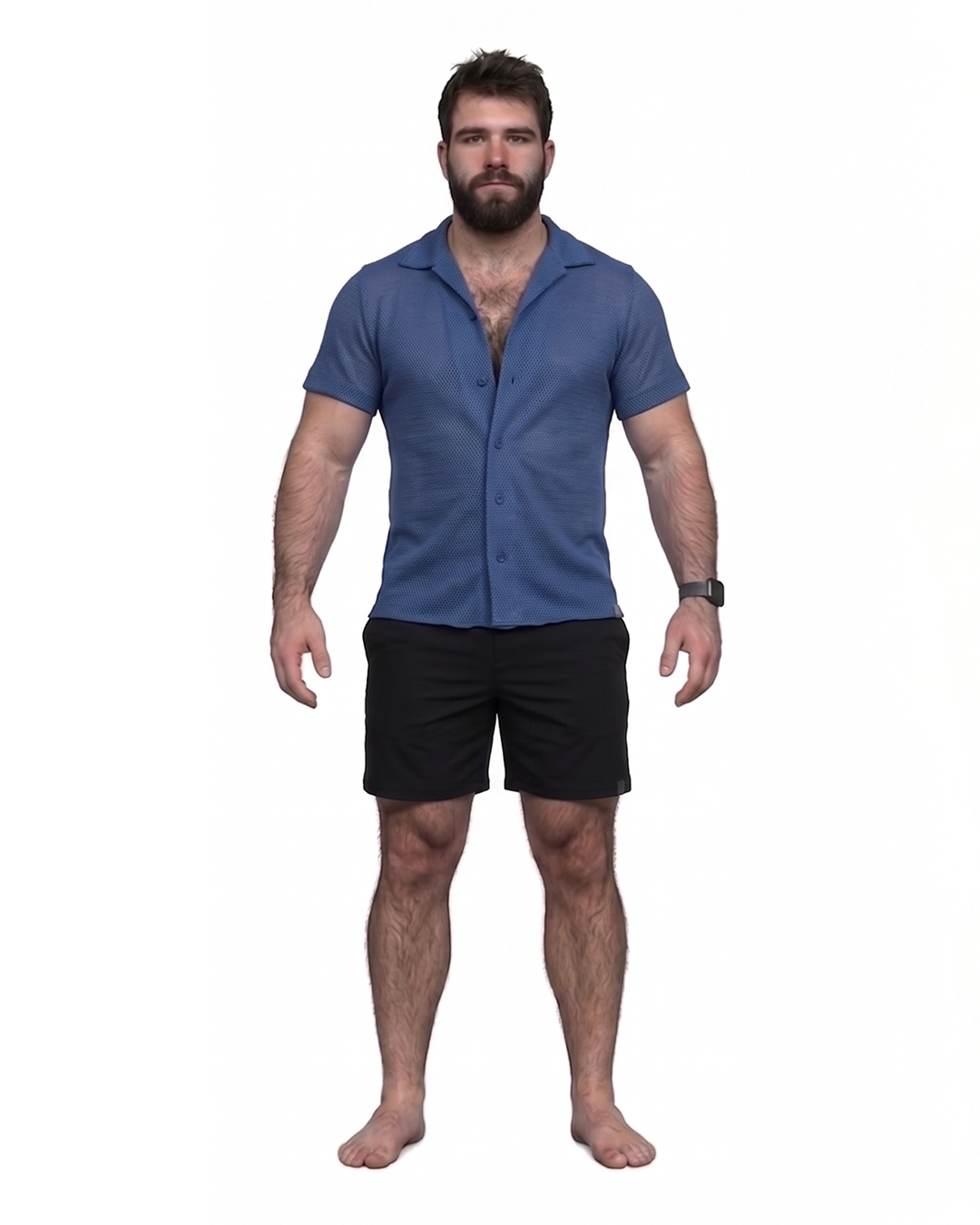 CAMISA RESORT MESH BÚZIOS Deep Blue