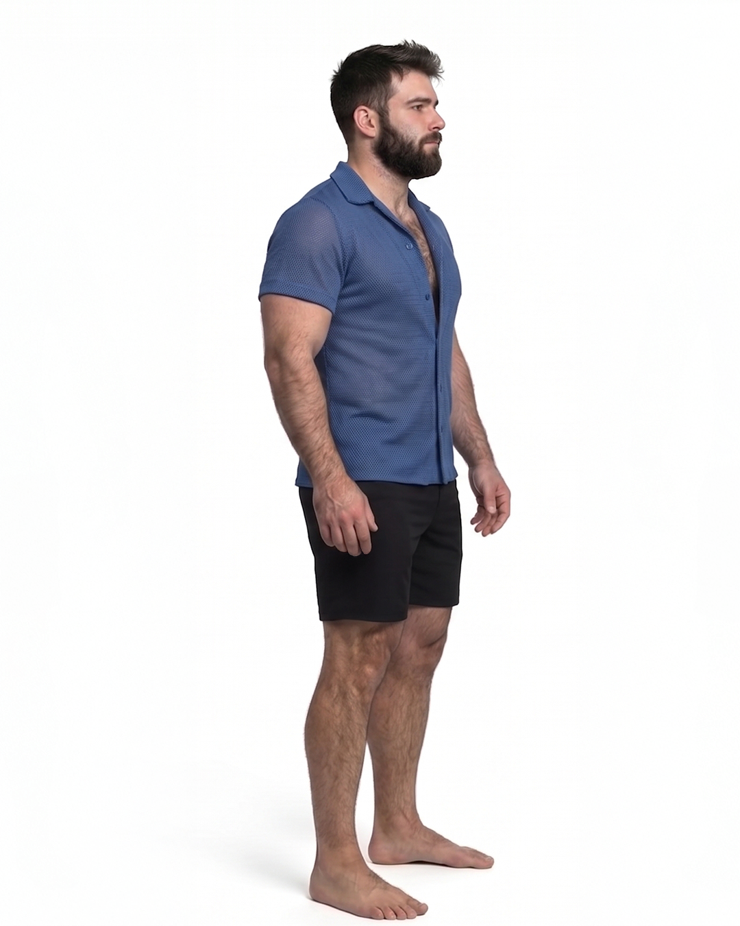 CAMISA RESORT MESH BÚZIOS Deep Blue