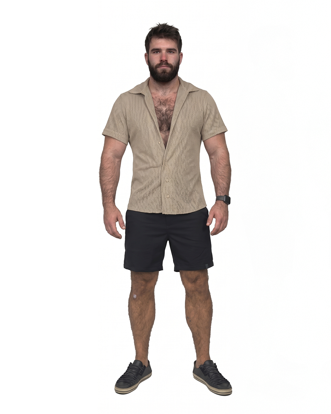 CAMISA RESORT MESH BÚZIOS KHAKI