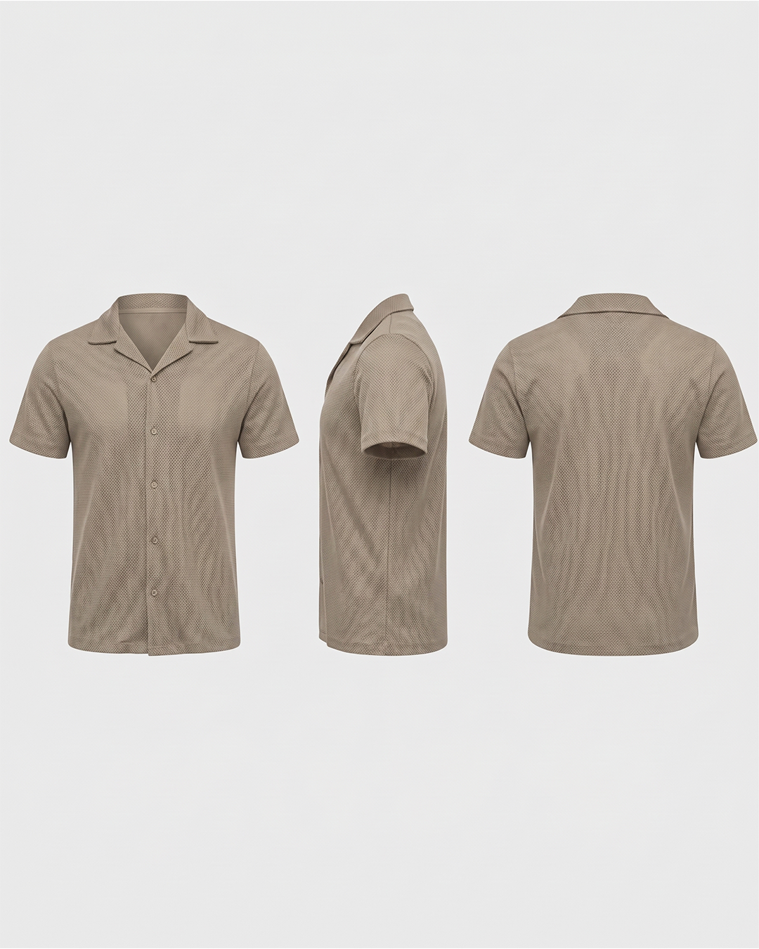 CAMISA RESORT MESH BÚZIOS KHAKI