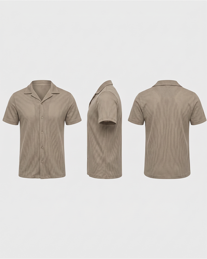 CAMISA RESORT MESH BÚZIOS KHAKI