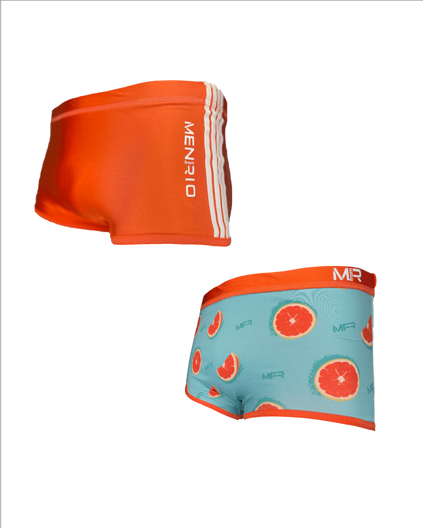 SUNGA ARPOADOR  BOXER LARANJA DUPLA FACE