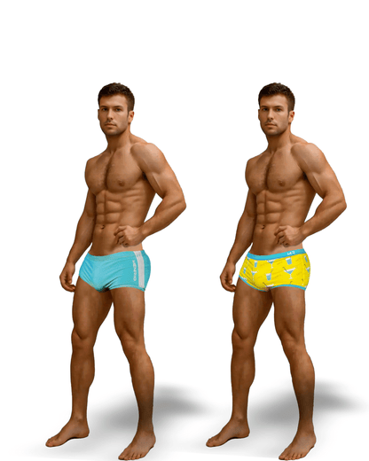 SUNGA ARPOADOR  BOXER AZUL DUPLA FACE