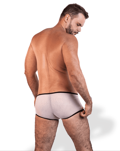 CUECA OBSESSED ALL TULLE BLACK & WHITE