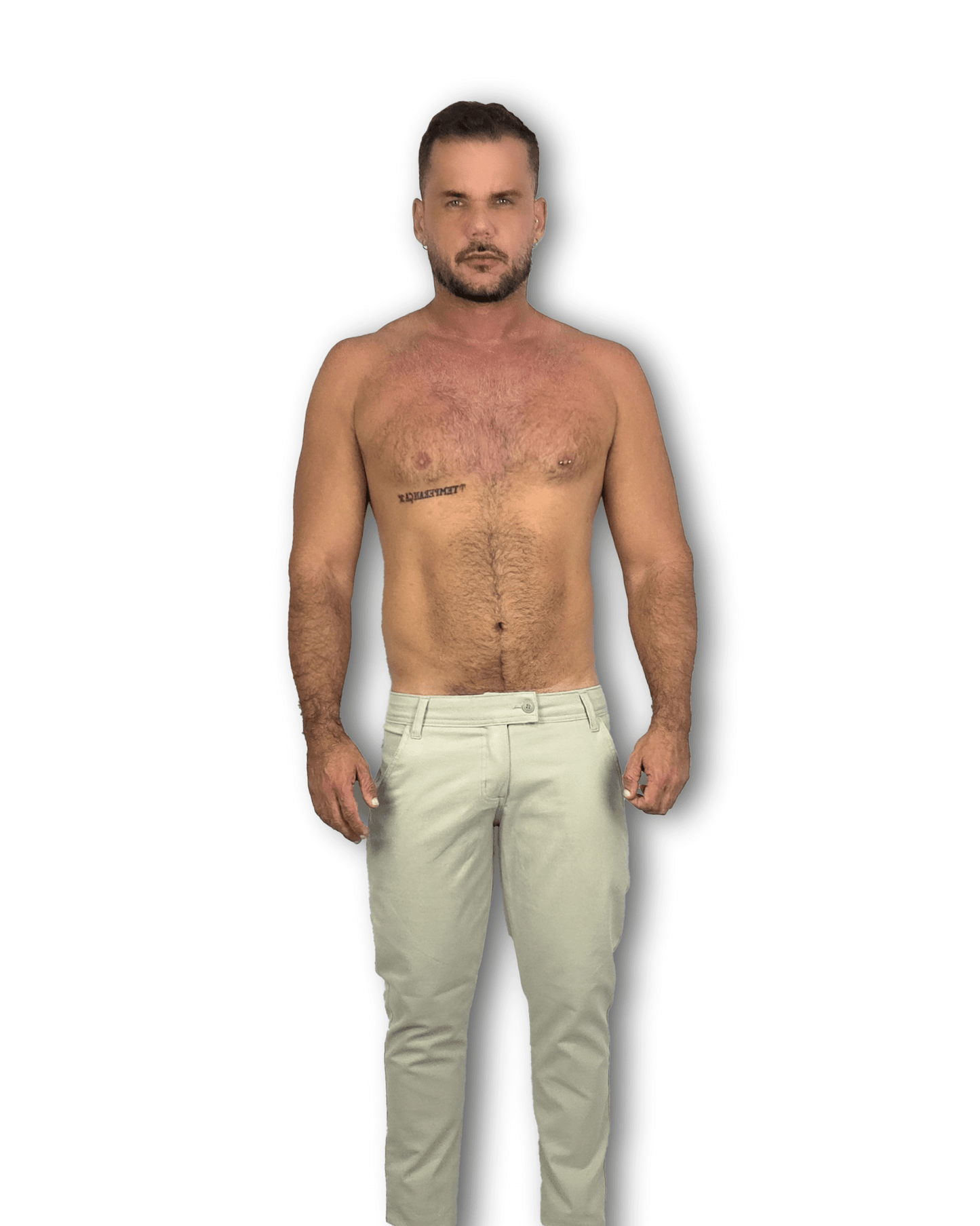 calça de alfaiataria Khaki Leblon MFR