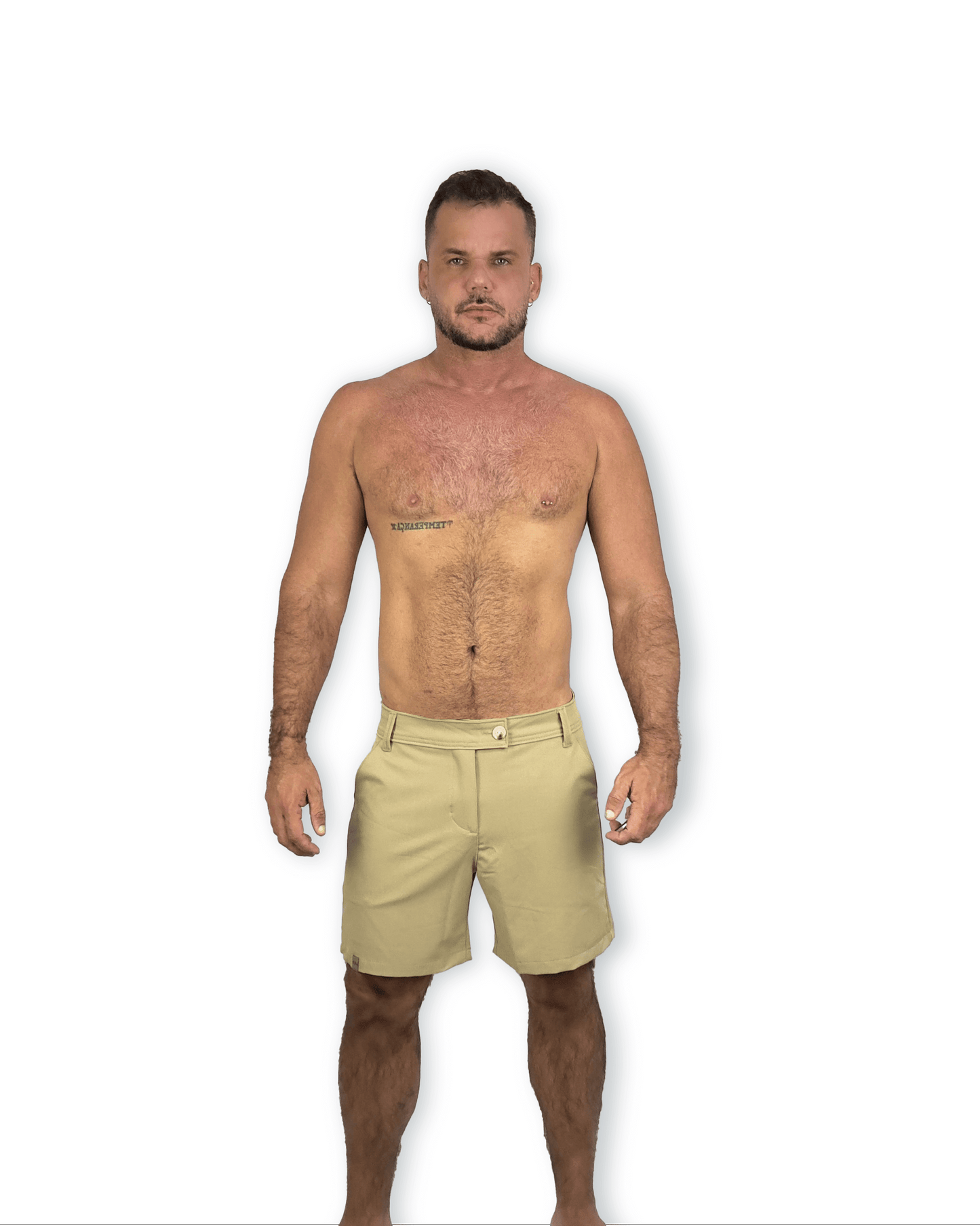 Short de alfaiataria Khaki leblon MFR