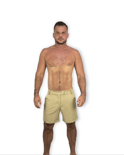 Short de alfaiataria Khaki leblon MFR