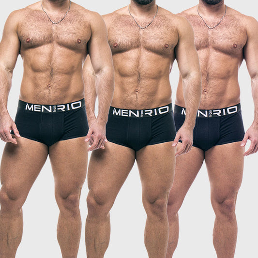 PACK CUECA BIGGER BOXER BLACK THREE