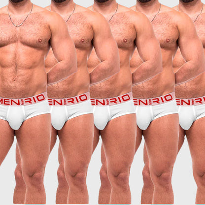 PACK CUECA  CLASSIC BRIEF WHITE FIVE