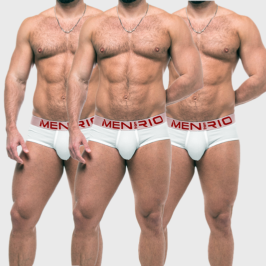 PACK CUECA  CLASSIC BRIEF WHITE THREE