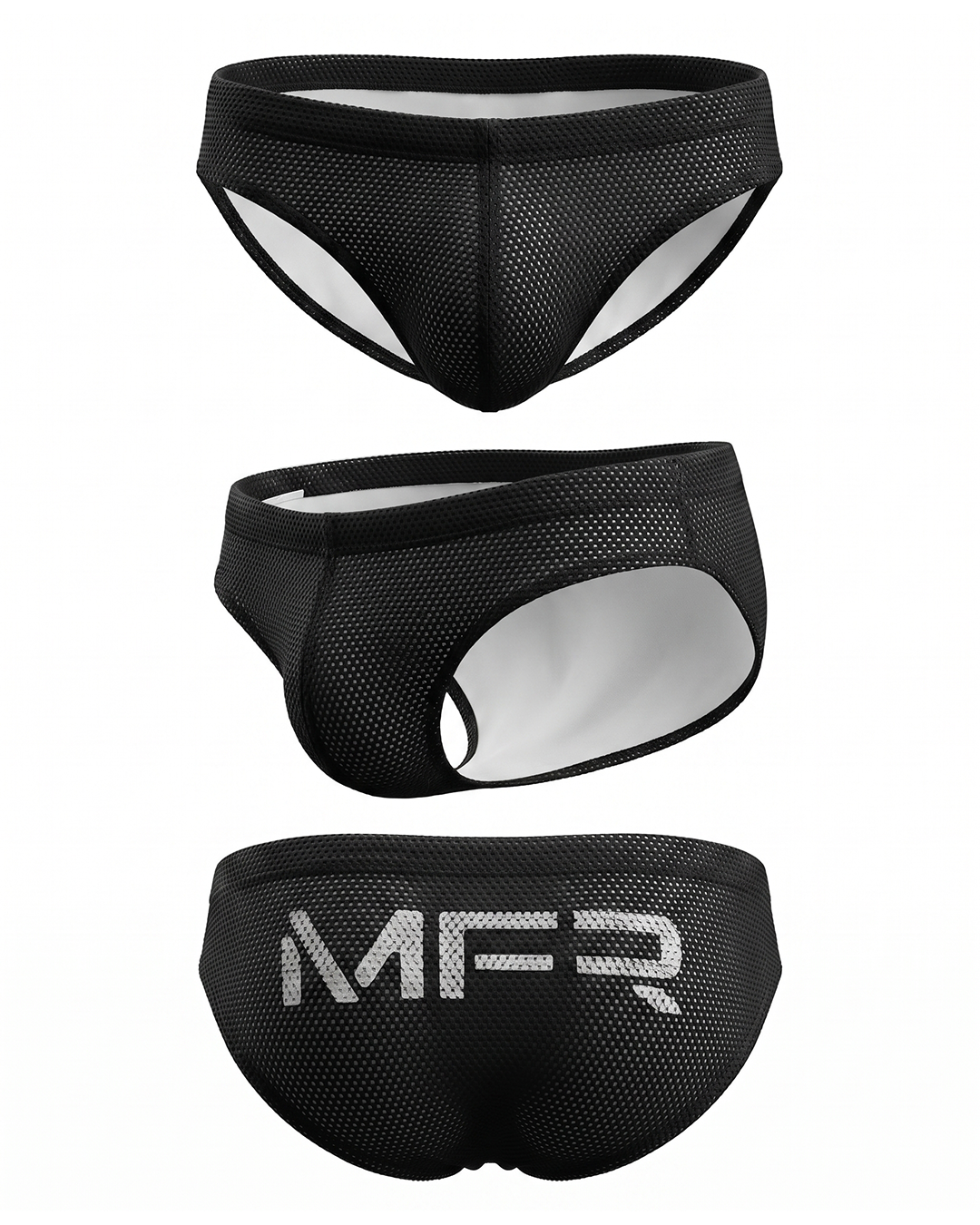 Sunga Mesh Búzios Slip All Black