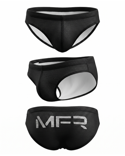 Sunga Mesh Búzios Slip All Black