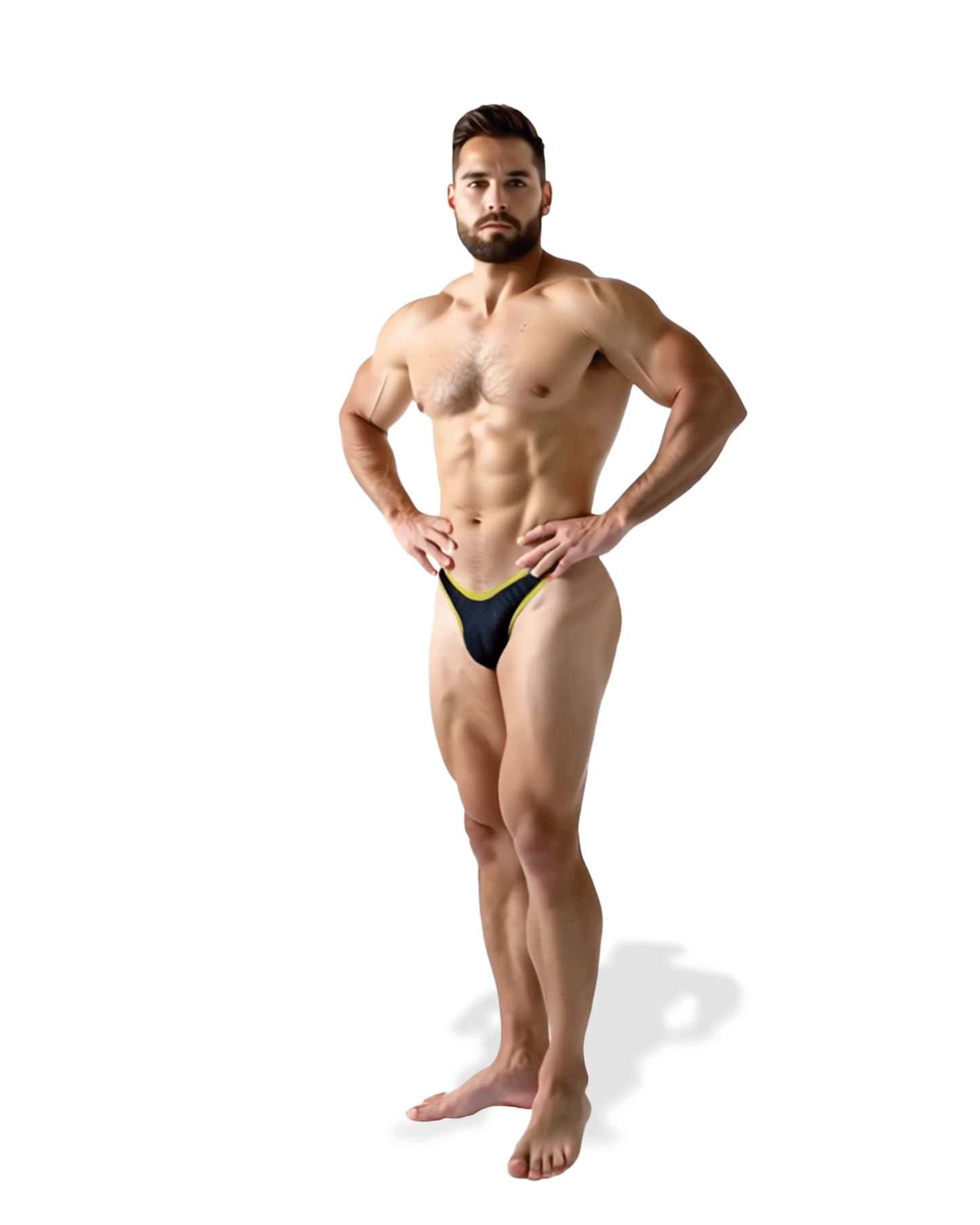 Sunga/Cueca Preto com Menta Hybrid Thong