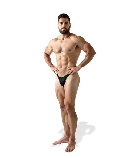 Sunga/Cueca Preto com Menta Hybrid Thong