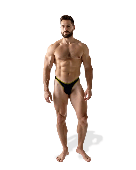 Sunga/Cueca Preto com Menta Hybrid Thong