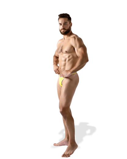Sunga/Cueca Amarelo com Acquamarine Hybrid Thong