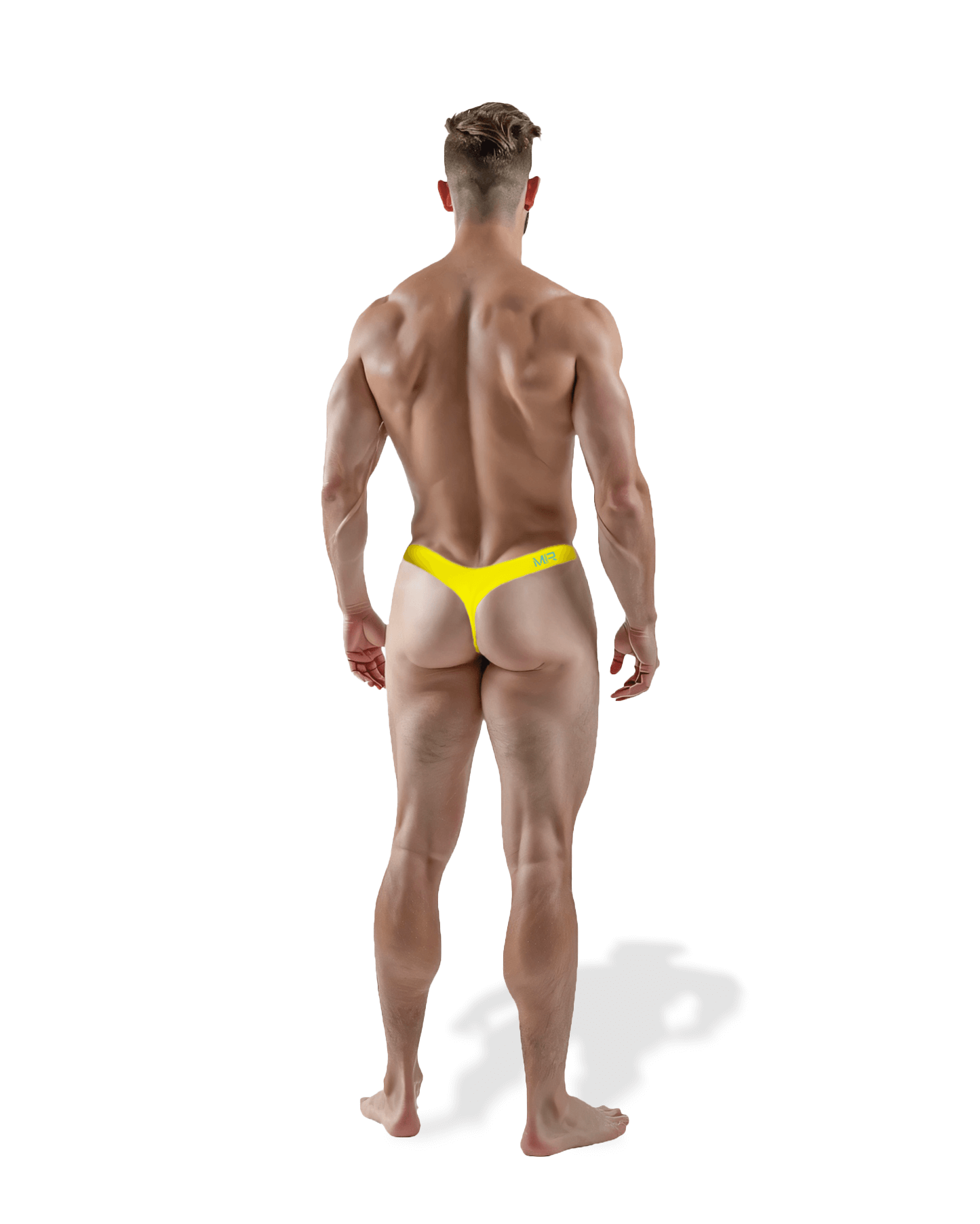 Sunga/Cueca Amarelo com Acquamarine Hybrid Thong